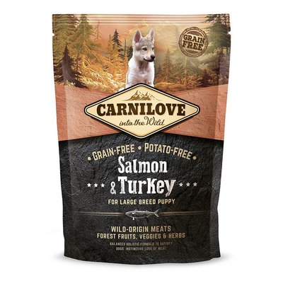 Сухой корм Carnilove Salmon & Turkey для щенков и молодых собак больших пород, лосось и индейка, 1,5 кг 150823/8853 фото